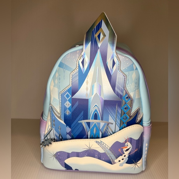 Loungefly Disney Frozen Princess Castle w/ Olaf Mini Backpack - Picture 1 of 8